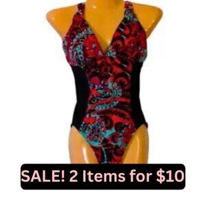 2 for $10 - AUQUA GREEN One Piece Swimsuit - Small